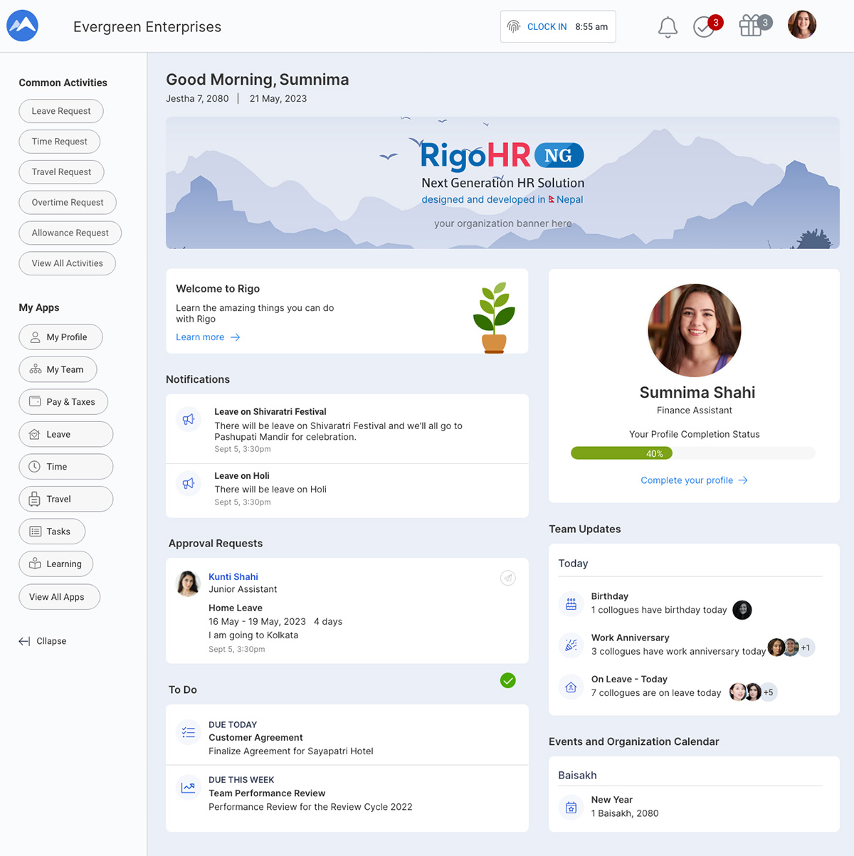 Rigo HR NG Employee Portal